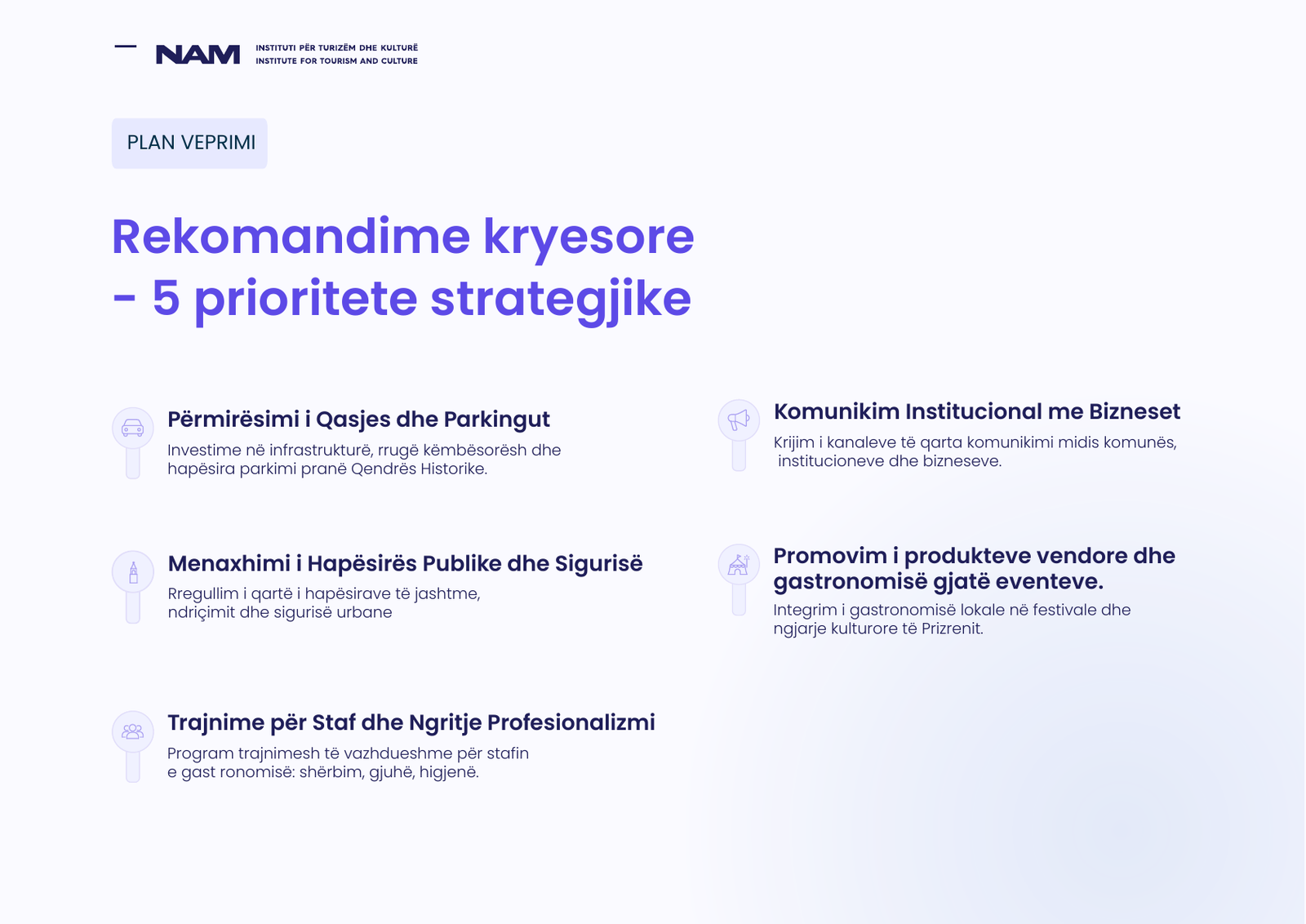 Përmbledhja e hulumtimit: Rekomandime kryesore - 5 prioritete strategjike